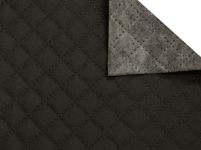 Polyester-steppstoff 600d pu-beschichtet karo grafitgrau 160 cm