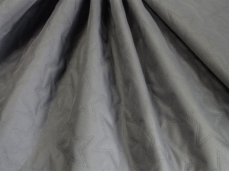 Polyester-steppstoff 600d pu-beschichtet sterne grau 160 cm