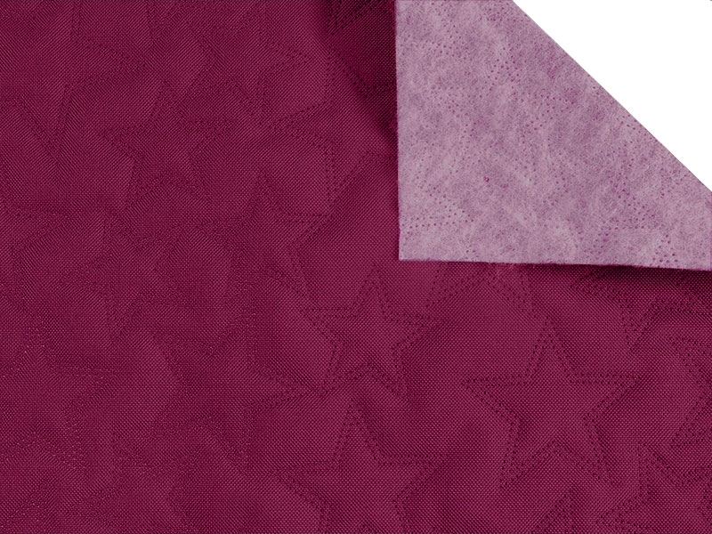 Polyester-steppstoff 600d pu-beschichtet sterne Amaranth 160 cm 1 lm