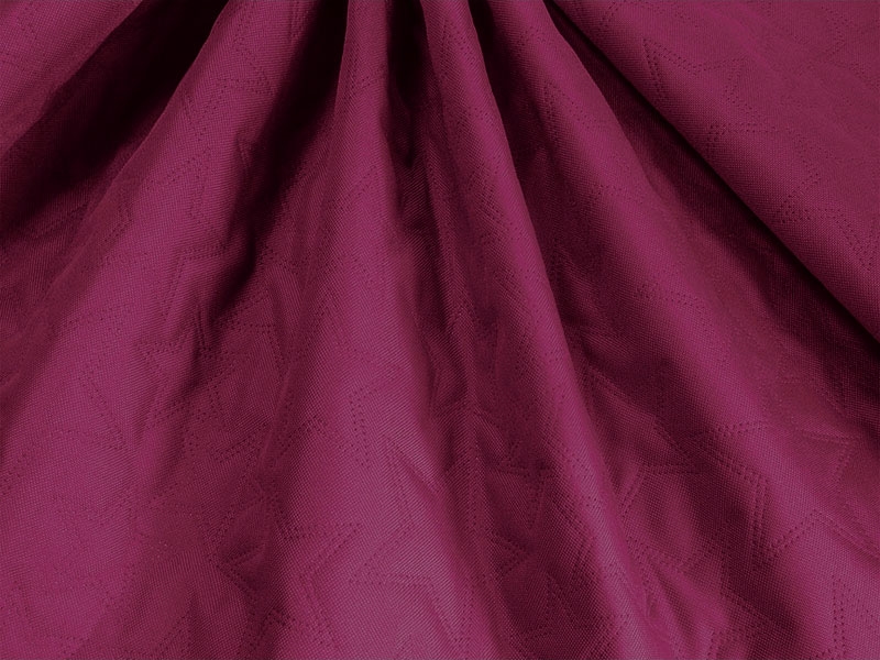 Polyester-steppstoff 600d pu-beschichtet sterne Amaranth 160 cm 1 lm