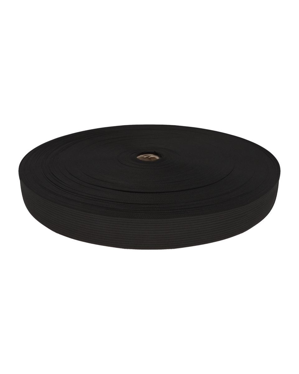 Knitted  twill tape 30 mm black (580)