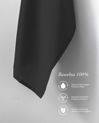 Bavlněná tkanina 140 g/m² černý