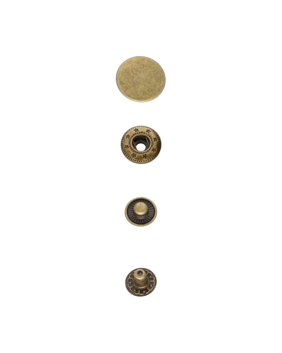 Napa metalowa alfa 17 mm stare złoto