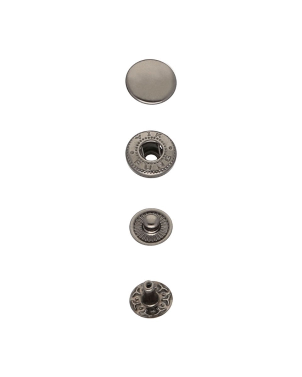 Druckknopf aus metall alfa 12,5 mm schwarznickel