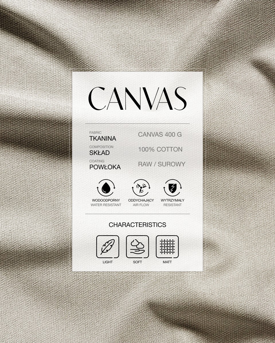 Bavlněná tkanina canvas 400 g/m² (101) světle béžová