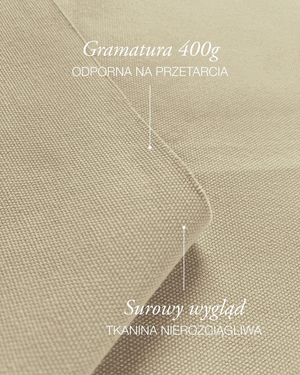 Cotton canvas fabric 400 g/m² (101) light beige