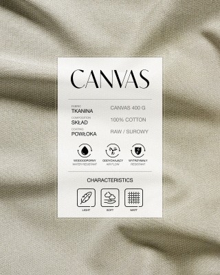 Cotton canvas fabric 400 g/m² (123) natural