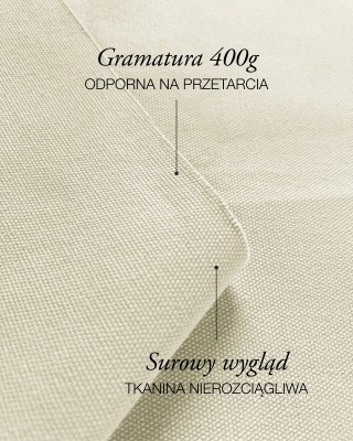 Cotton canvas fabric 400 g/m² (123) natural