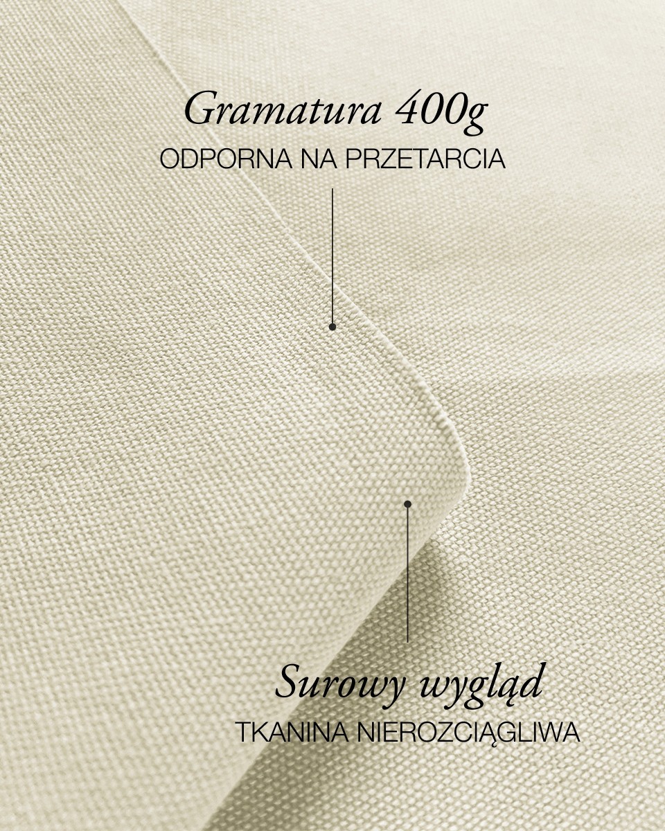 Cotton canvas fabric 400 g/m² (123) natural