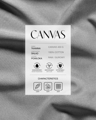 Canvas-Baumwollstoff 400 g/m² (133) Grau