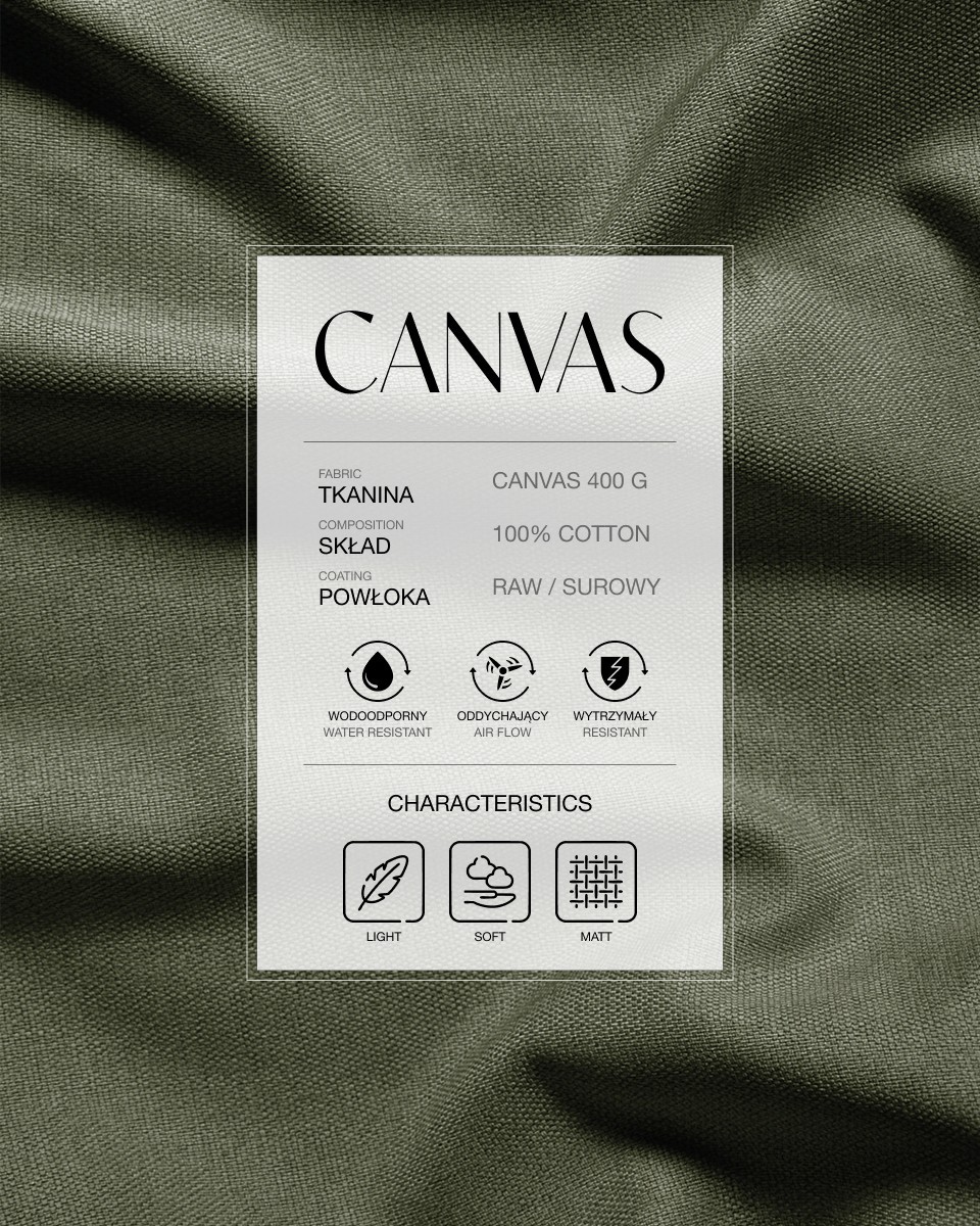 Canvas-Baumwollstoff 400 g/m² (305), Olivgrün
