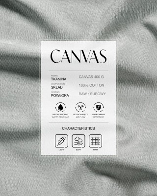 Canvas-Baumwollstoff 400 g/m² (337)  Hellgrau