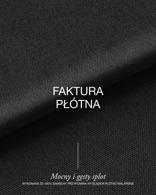 Cotton canvas fabric 400 g/m² (580) black