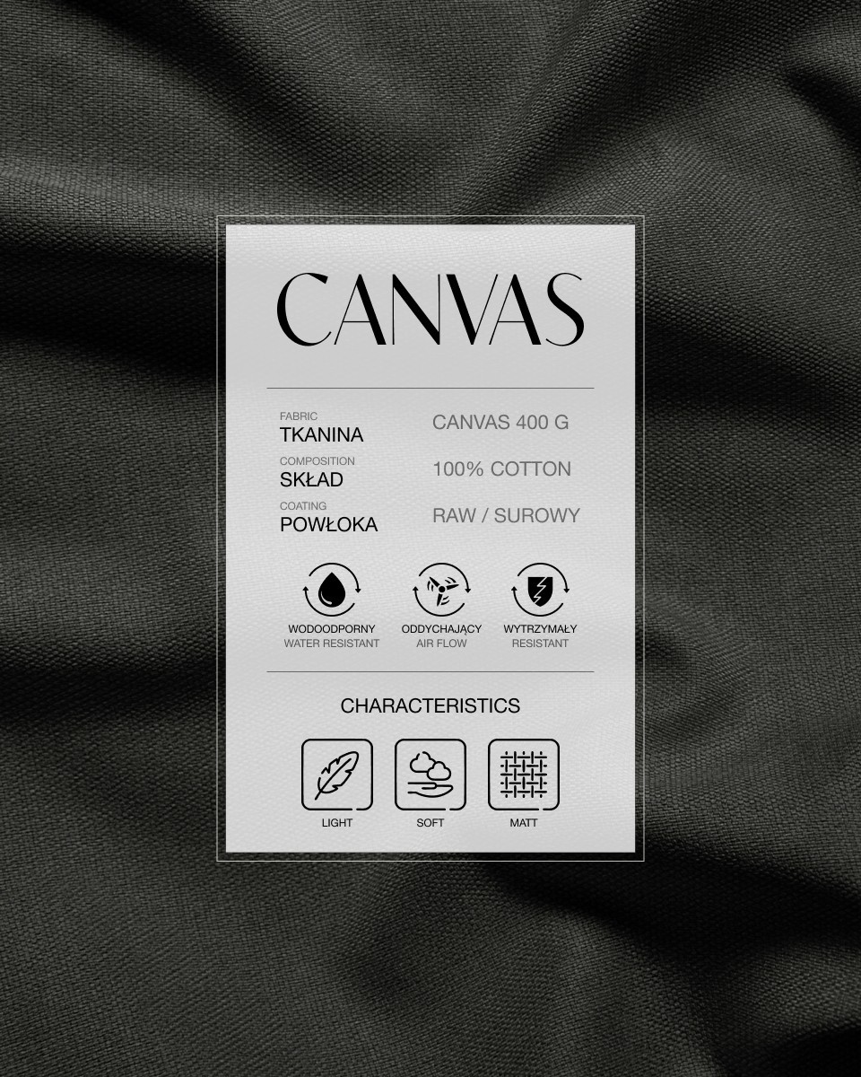 Bavlněná tkanina canvas 400 g/m² (580) černá