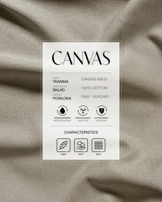 Cotton canvas fabric 400 g/m² (894) dark  beige