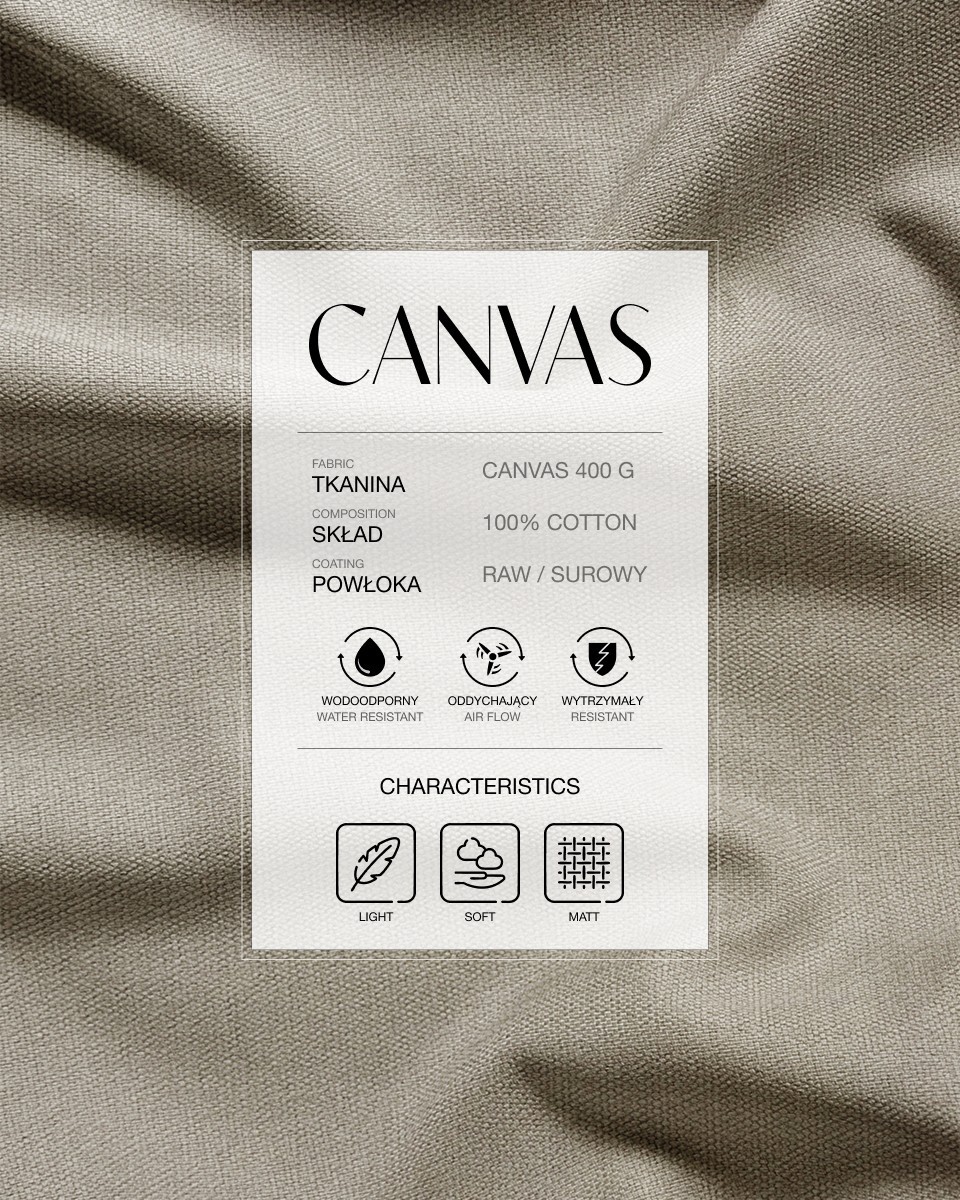 Bavlněná tkanina canvas 400 g/m² (894) tmavě  béžová