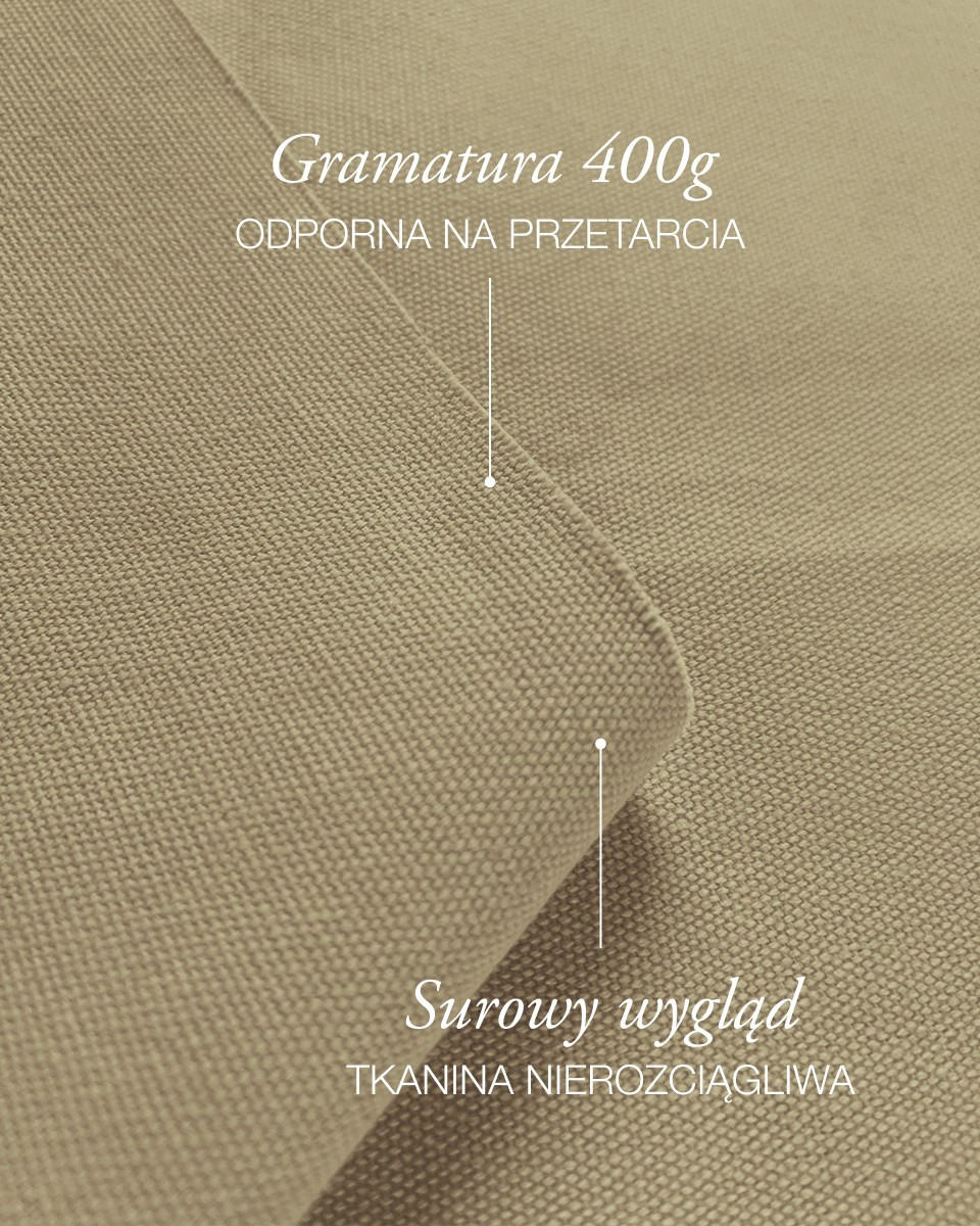Bavlněná tkanina canvas 400 g/m² (894) tmavě  béžová