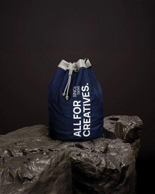 Cotton canvas fabric 400 g/m² (919) navy blue