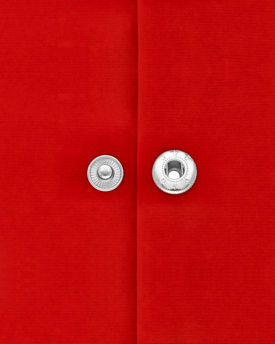 Stainless metal snap fastener alfa 15 mm nickel