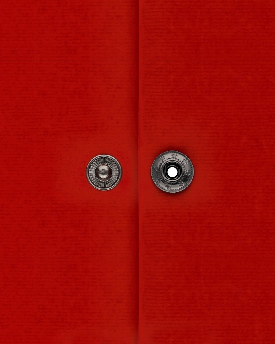 Metal snap fastener alfa 15 mm black nickel
