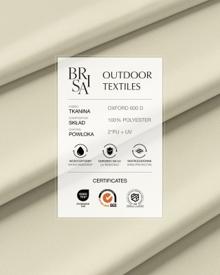 Wasserabweisender Oxford-Stoff 600D PU*2 UV (031) Hellbeige