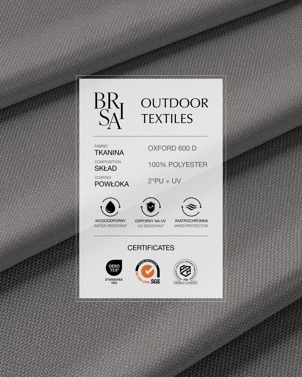 Waterproof Oxford Fabric 600D PU*2 UV (134) gray