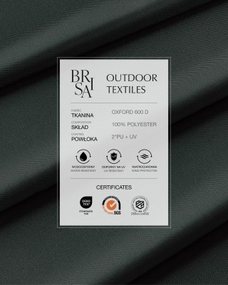 Wasserabweisender Oxford-Stoff 600D PU*2 UV (156) Graphit