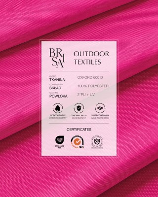 Wasserabweisender Oxford-Stoff 600D PU*2 UV (516) Rosa