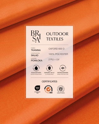Waterproof Oxford Fabric 600D PU*2 UV (523) orange