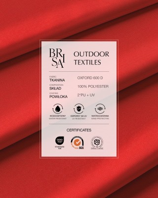 Wasserabweisender Oxford-Stoff 600D PU*2 UV (620) Rot