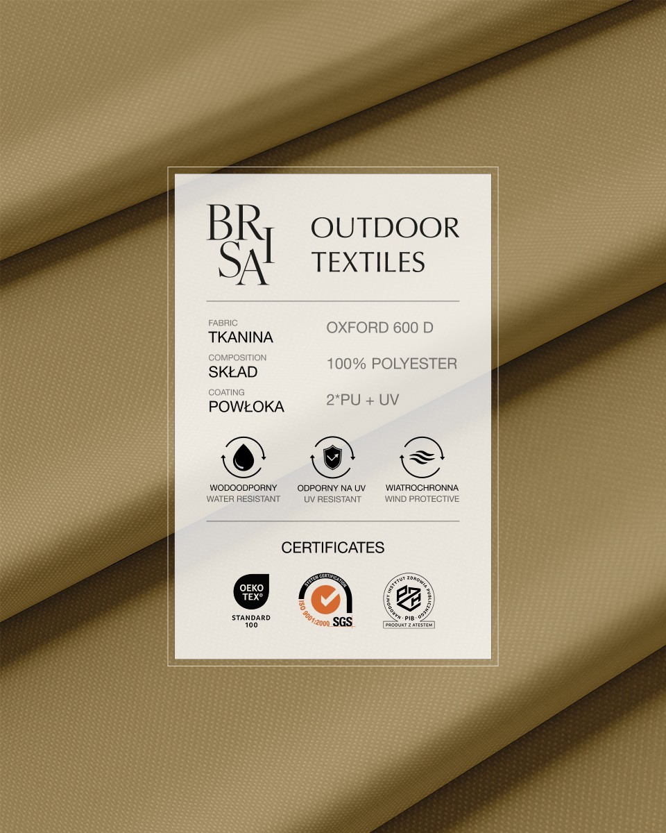 Wasserabweisender Oxford-Stoff 600D PU*2 UV (894) Dunkelbeige