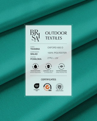 Wasserabweisender Oxford-Stoff 600D PU*2 UV (906) Petrolblau