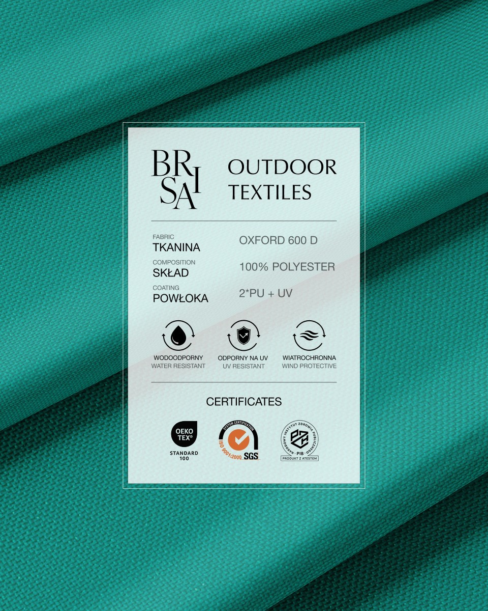 Wasserabweisender Oxford-Stoff 600D PU*2 UV (906) Petrolblau