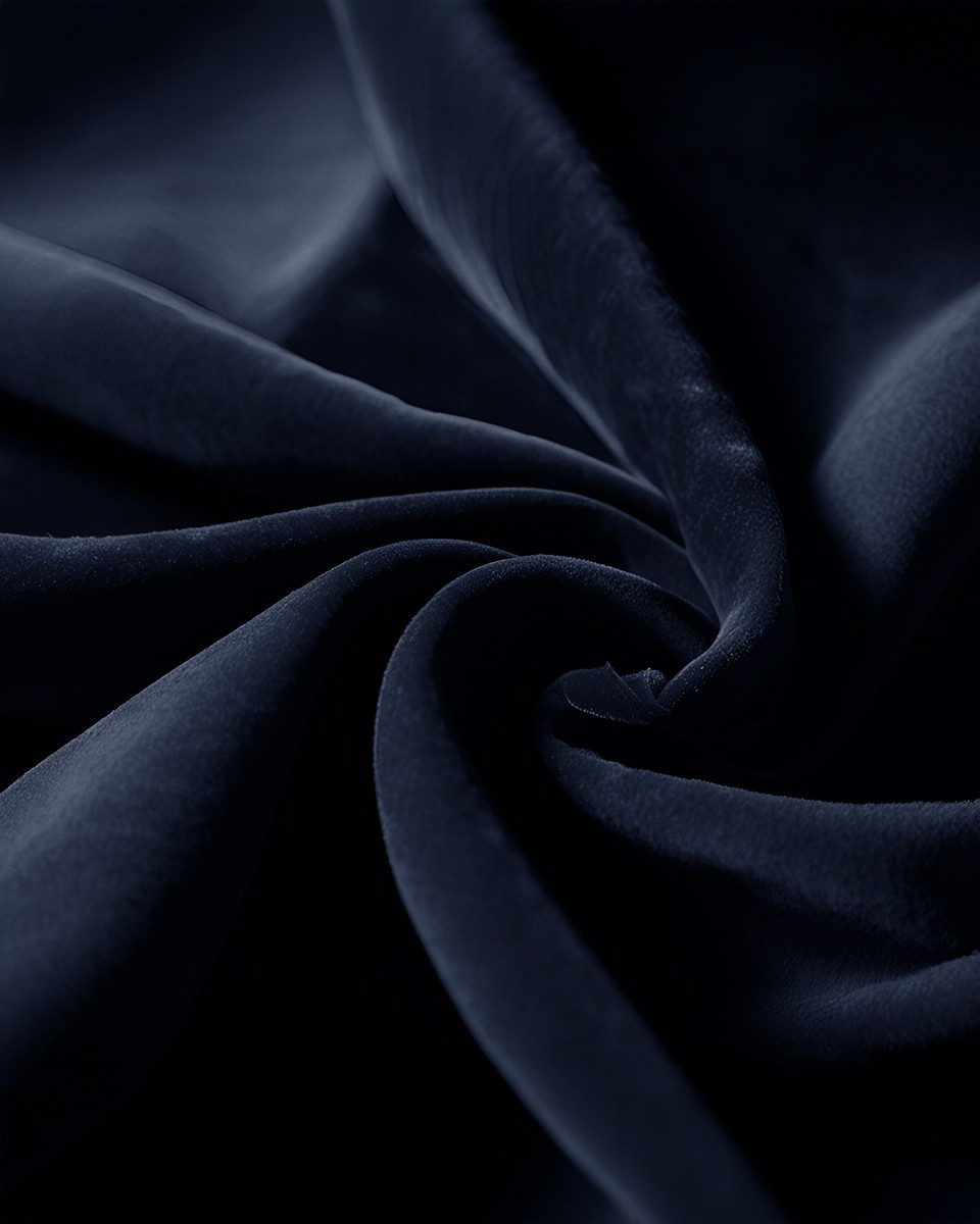 Polyester Flock Fabric 0.6 mm (058) navy blue