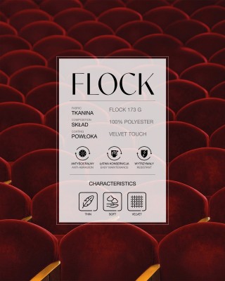 Polyester-Flockstoff 0,6 mm (171) Rot