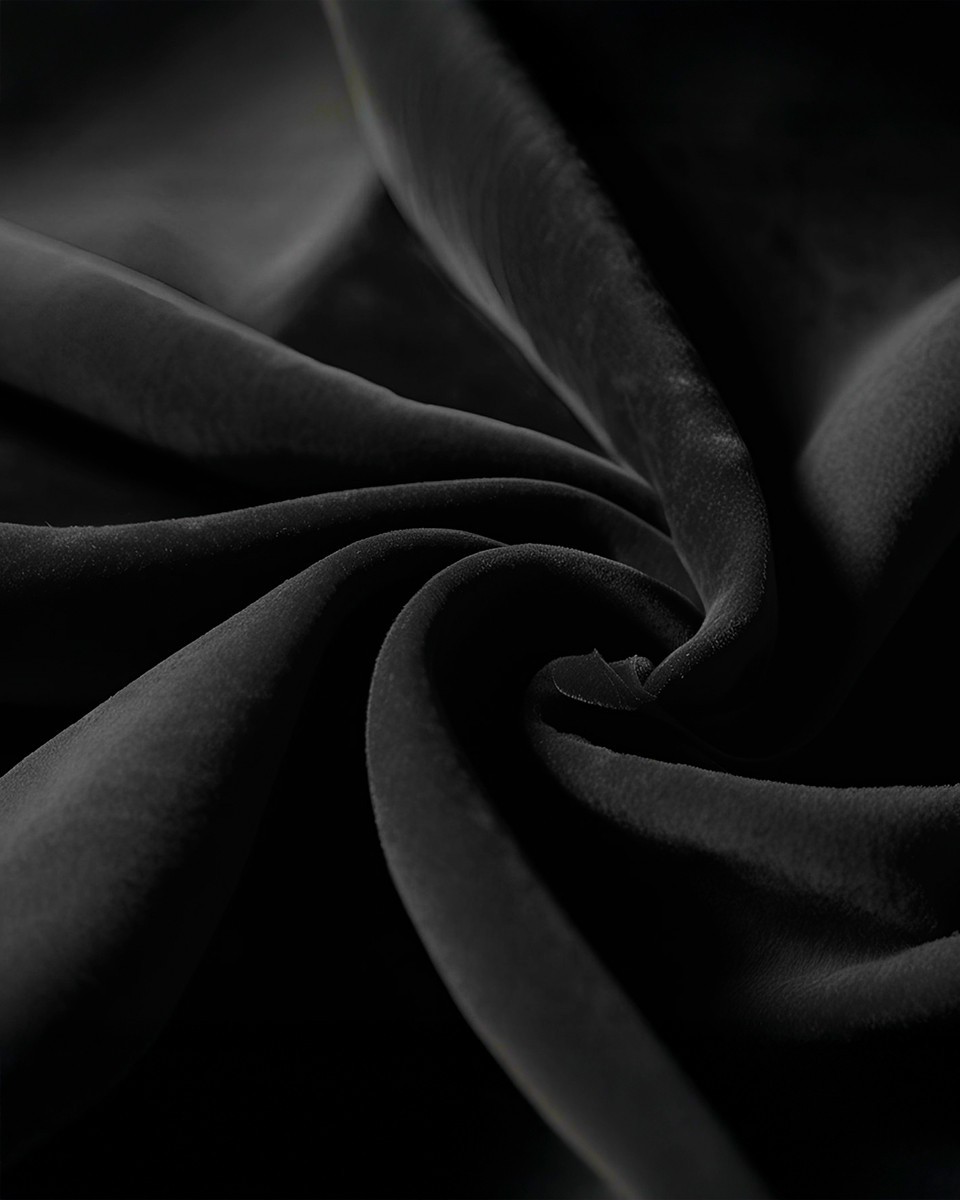 Polyester-Flockstoff 0,6 mm (580) Schwarz