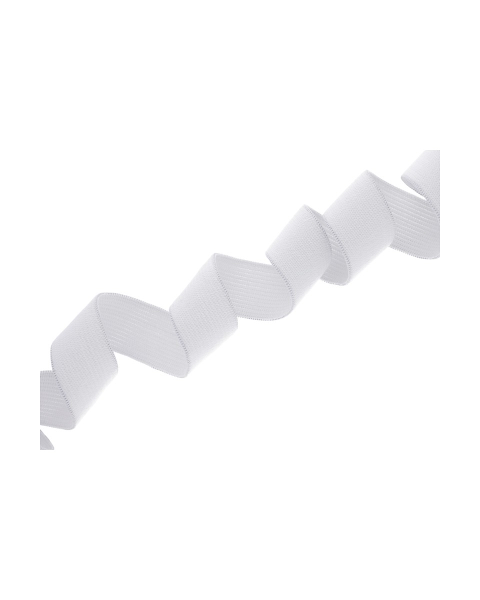 WOVEN ELASTIC TAPE 30  MM (501) WHITE  POLYESTER 25 MB