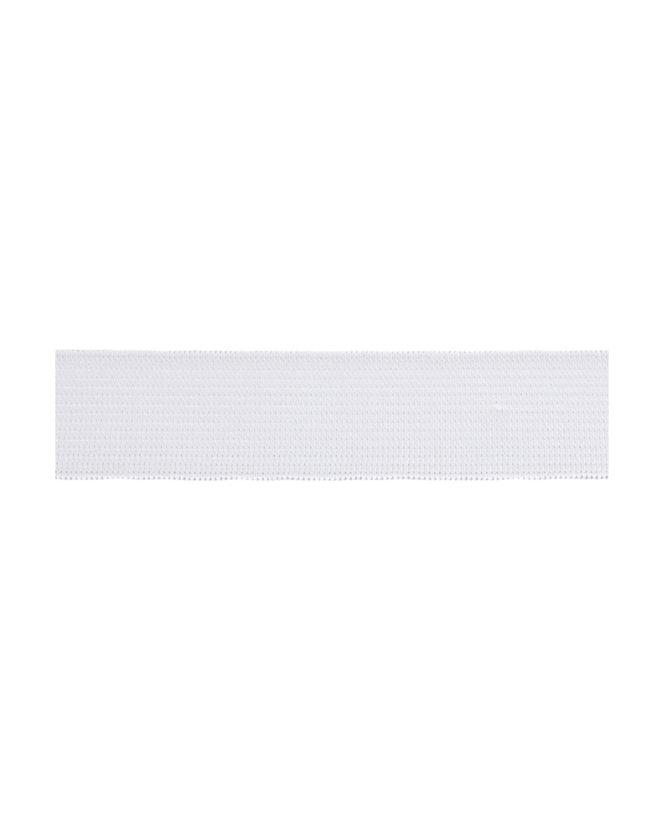 WOVEN ELASTIC TAPE 30  MM (501) WHITE  POLYESTER 25 MB