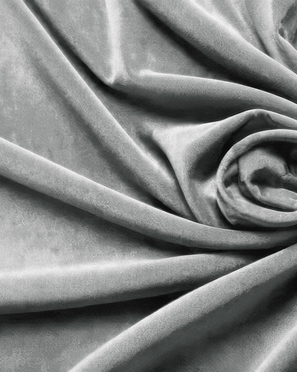 Velour fabric (119) grey
