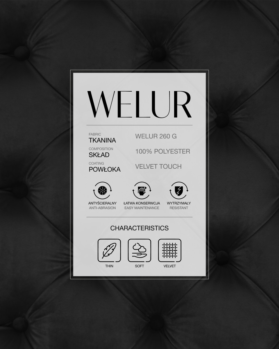 Velourstoff (580) Schwarz