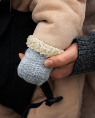 Teddy-Strickstoff 350 g/m² –  Ecru