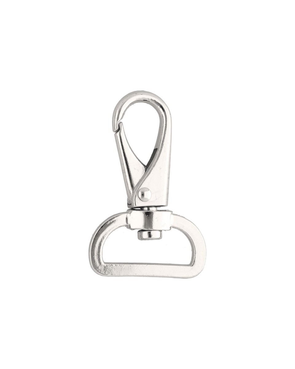 METAL SNAP HOOK 26 MM GUSTAW GLOSSY NICKEL 1  PCS