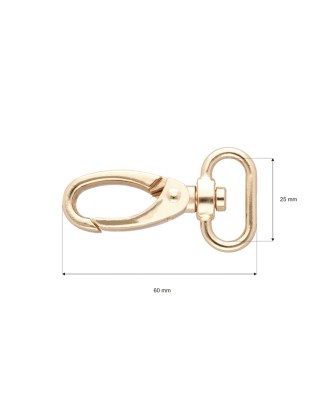METAL SNAP HOOK 0325-0152 25 MM GOLD 1 PCS