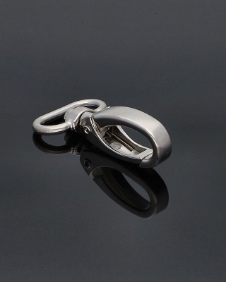 METAL SNAP HOOK 25 MM GLOSSY NICKEL 1 PCS