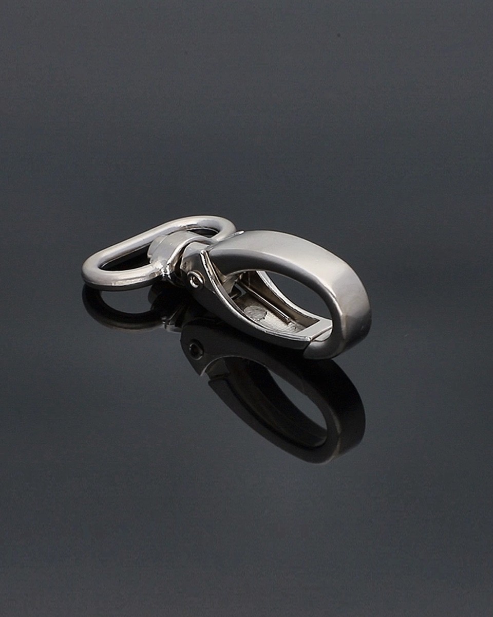 METAL SNAP HOOK 32 MM GLOSSY NICKEL 1     PCS