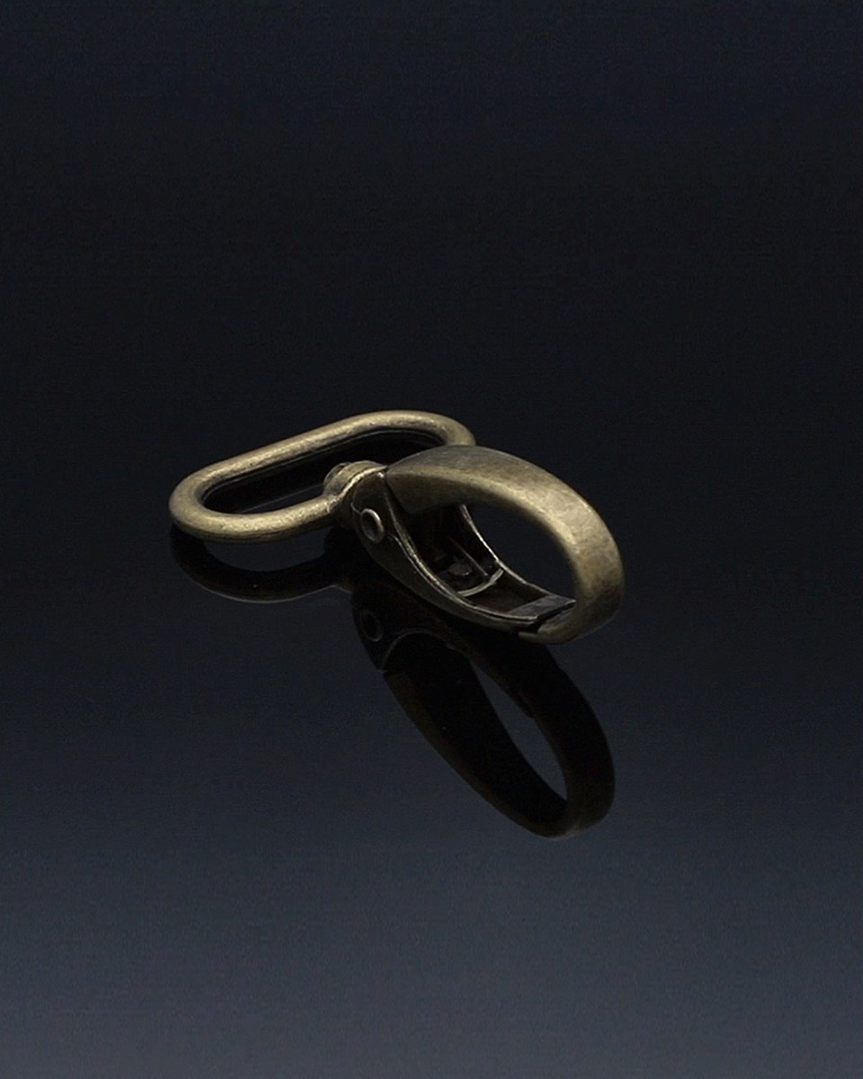 METAL SNAP  HOOK 0037 25  MM OLD GOLD 1  PCS