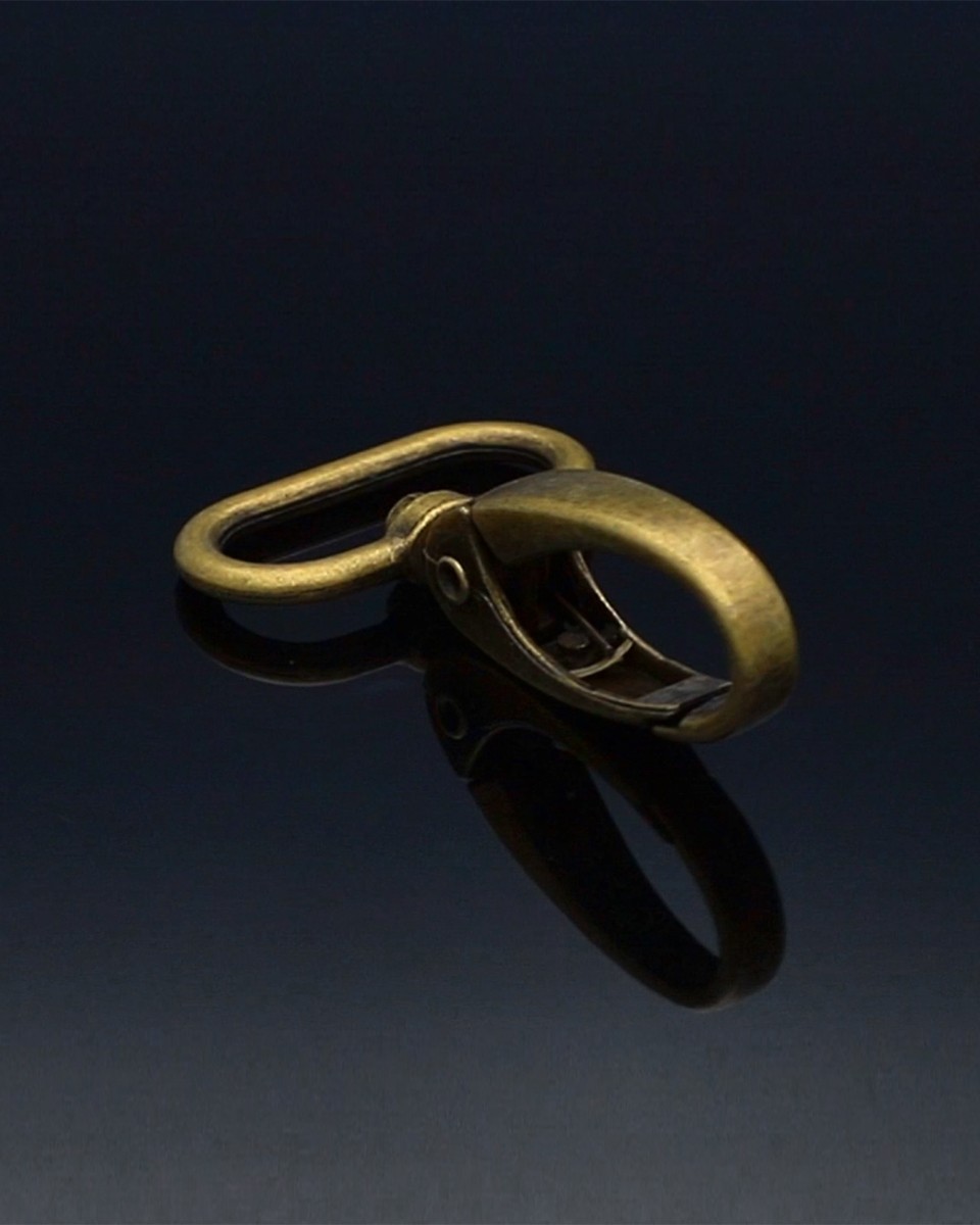 KARABINERHAKEN 0325-0152 32 MM ALTGOLD 1    ST.