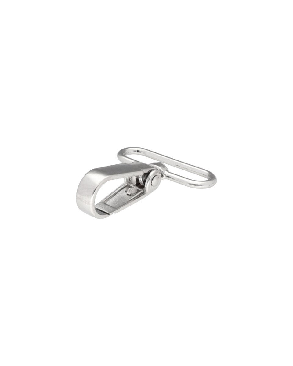 METAL SNAP   HOOK 38 MM  BORYS NICKEL 1 PCS