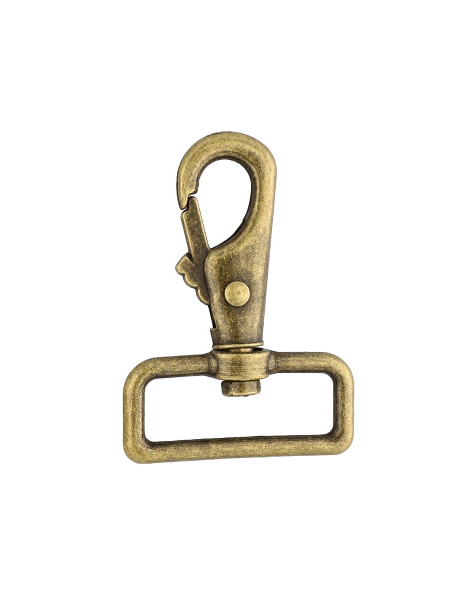 METAL SNAP HOOK RF-178 38 MM HUGO OLD GOLD 1  PCS