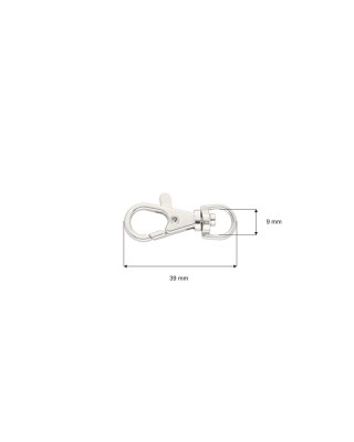 KARABINERHAKEN&nbsp10 MM NICKEL 500    ST.